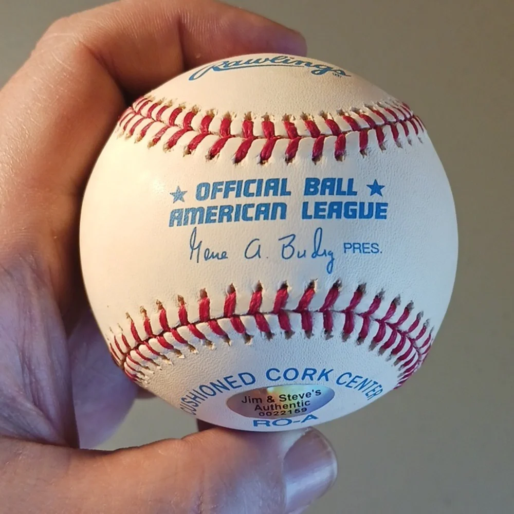 Lyle Mouton, Chicago White Sox Autograph Signed Baseball Official Ball American - Picture 3 of 4